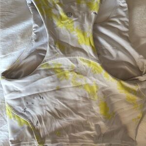 Lululemon Yellow and Gray Tie-Dye Tank Top